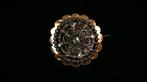 Broche - 14 karaat Geel goud, Broche met Roosdiamanten 14K