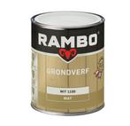 Rambo Grondverf Mat Wit Wit 0.75L, Doe-het-zelf en Verbouw, Verzenden, Wit, Nieuw, Verf