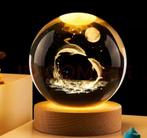 3D kristallen bol lamp - USB oplaadbaar - Dolfijn, Verzenden, Nieuw, Glas, Vogel
