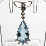 Hanger - 14 karaat Witgoud - 5.15ct. tw. Aquamarijn -