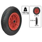 Benson Groot kruiwagenwiel - rode velg - naaldlager - 400..., Ophalen of Verzenden, Nieuw