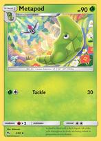 Metapod 02/68 Hidden Fates, Hobby en Vrije tijd, Verzamelkaartspellen | Pokémon, Ophalen of Verzenden, Nieuw, Losse kaart, Foil