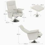 TRUUSK Relaxstoel Met Voetenbankje, Draaibare Massagestoel M, Huis en Inrichting, Fauteuils, Verzenden, Nieuw