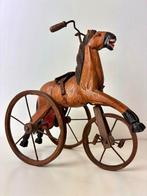 Beeld, Antieke paard driewieler - 29 cm - Smeedijzer - 1900, Antiek en Kunst