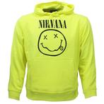 Nirvana Neon Geel Smiley Hoodie Trui Sweater - Officiële, Kleding | Heren, Truien en Vesten, Nieuw