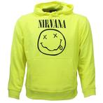 Nirvana Neon Geel Smiley Hoodie Trui Sweater - Officiële