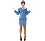 Stewardess kostuum - blauw, Verzenden, Nieuw, Feestartikel