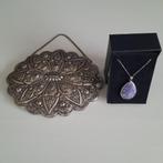 Spiegel (2) - .900 zilver - Charlotte zilveren ketting, Antiek en Kunst