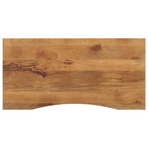 vidaXL Bureaublad met ronding 120x50x2,5 cm massief ruw, Huis en Inrichting, Tafels | Eettafels, Nieuw, Verzenden