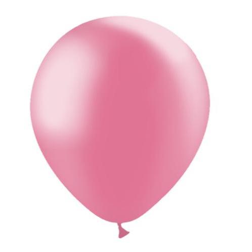 Roze Ballonnen Metallic 28cm 50st, Hobby en Vrije tijd, Feestartikelen, Nieuw, Verzenden