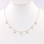 Halsketting - 14 karaat Geel goud - 0.27ct. tw. Diamant, Sieraden, Tassen en Uiterlijk, Kettingen, Nieuw