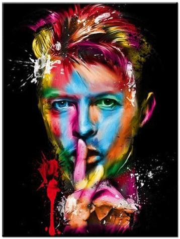 Modern olieverf schilderij David Bowie 90x120cm beschikbaar voor biedingen