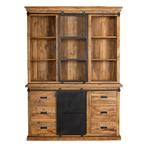 Buffetkast Mangohout Milan 140 Recht, 100 tot 150 cm, Nieuw, Industriële meubels, 25 tot 50 cm