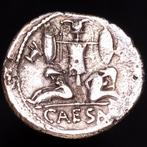 Romeinse Republiek. Julius Caesar. Denarius Military mint