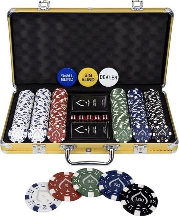 Texas Finest Golden Pokerset 300 Chips – Pokerkoffer beschikbaar voor biedingen