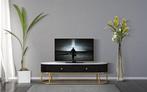 TV HOUDER MONTPELLIER ZWART CM 150X42X45, Huis en Inrichting, Kasten | Televisiemeubels, Ophalen of Verzenden, Nieuw