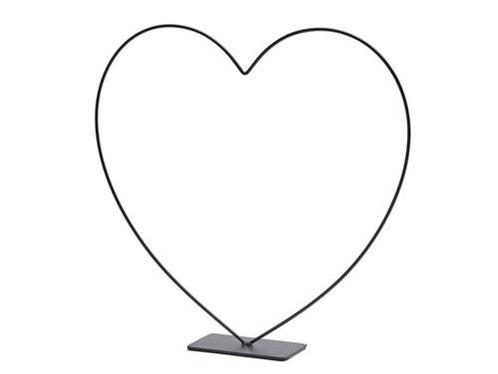 Frame metalen hart op voet 30 cm zwart staand metalenframe, Hobby en Vrije tijd, Knutselen, Nieuw, Ophalen of Verzenden