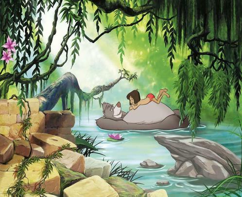 Jungle Book fotobehang, Swimming, Junglebook, Muurdeco4kids, Kinderen en Baby's, Kinderkamer | Inrichting en Decoratie, Wanddecoratie