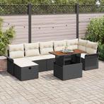 vidaXL Tuin Sofa Set 8 pcs Zwart poly rattan, Verzenden, Nieuw