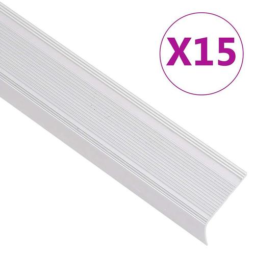 vidaXL Trapneuzen L-vormig 15 st 100 cm aluminium, Doe-het-zelf en Verbouw, Ladders en Trappen, Nieuw, Verzenden