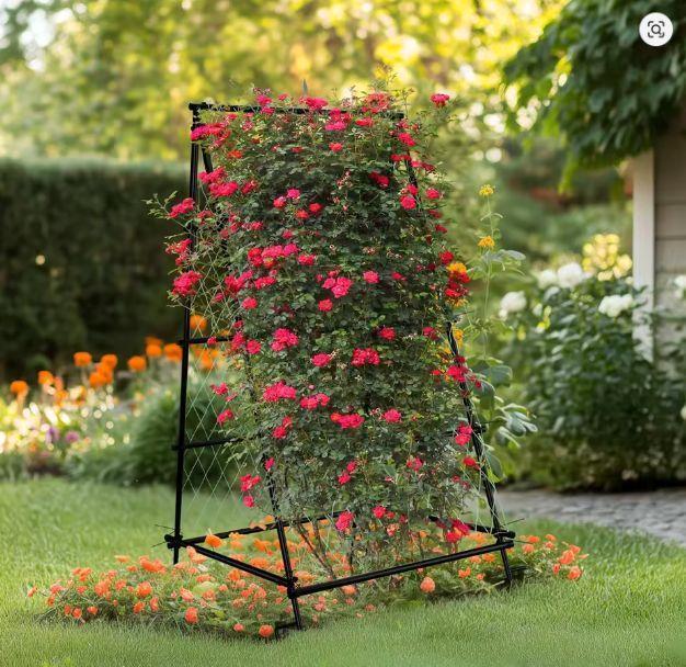 Sterk Metalen Klimrek met Gaas voor Tuinplanten en Groenten, Tuin en Terras, Bloembakken en Plantenbakken, Nieuw, Verzenden