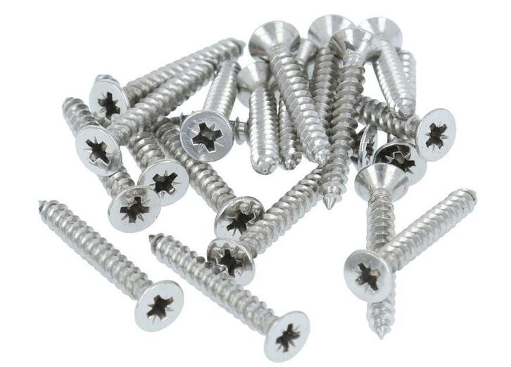20 stuks Houtschroeven pozidrive 3.7X30 mm rvs gepolijst, Doe-het-zelf en Verbouw, IJzerwaren en Bevestigingsmiddelen, Verzenden
