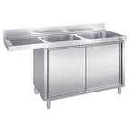 GGM Gastro | Vaatwasser spoelbakkast - 2000x700mm - met 2 |, Witgoed en Apparatuur, Vaatwasmachines, Verzenden, Nieuw, Inbouw