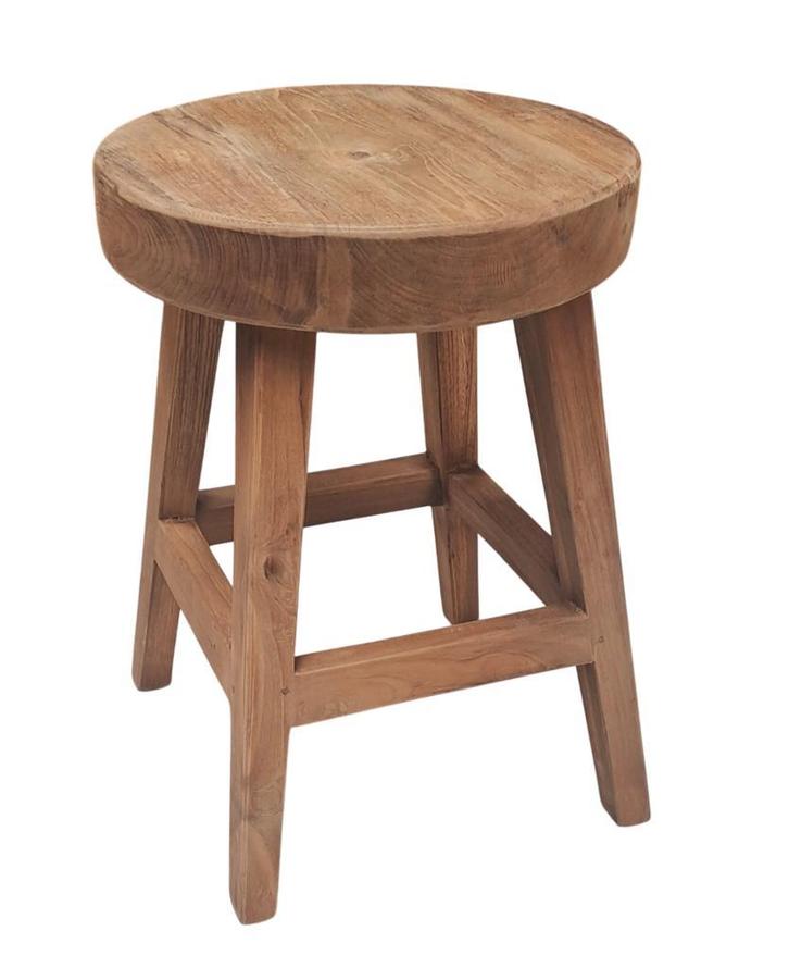 TEAK Houten Krukken massief | 50 hoog | 84,95 incl bezorging, Huis en Inrichting, Krukjes, Nieuw, Hout, Ophalen of Verzenden