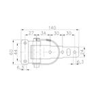 Deur / Portier / Laadklep scharnier WW 30-2 demonteerbaar, Doe-het-zelf en Verbouw, Hang- en Sluitwerk, Ophalen of Verzenden, Nieuw