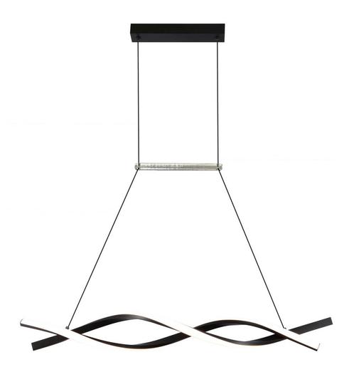 LED Hanglamp 28W Mat Zwart Langwerpig 2240 lm, Huis en Inrichting, Lampen | Hanglampen, 75 cm of meer, Nieuw, Metaal, Ophalen of Verzenden