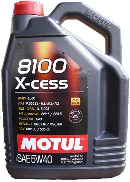 MOTUL SAE 5W40 8100 Xcess 5Liter, Auto diversen, Onderhoudsmiddelen, Ophalen of Verzenden