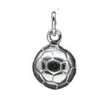 Zilveren Voetbal 11 mm massief ketting hanger, Sieraden, Tassen en Uiterlijk, Kettinghangers, Nieuw, Verzenden