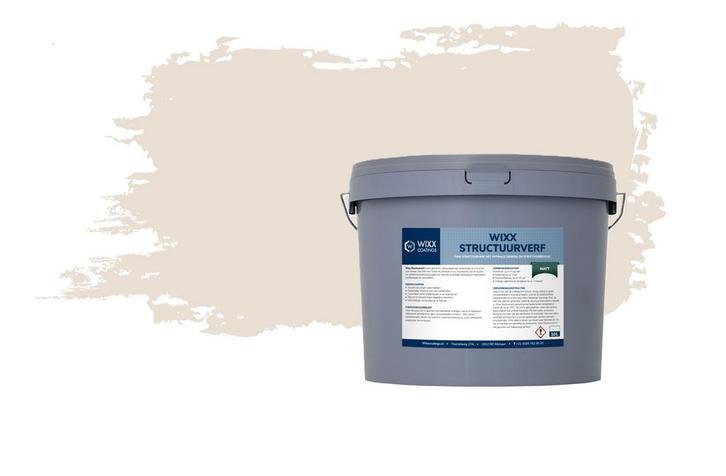 Wixx Structuurverf Mat - 10L RAL 9001 | Crèmewit 10L, Doe-het-zelf en Verbouw, Verf, Beits en Lak, Verf, Wit, Nieuw, 5 tot 10 liter