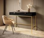 Kaptafel Zwart goud Make-up tafel 104x50x77 cm