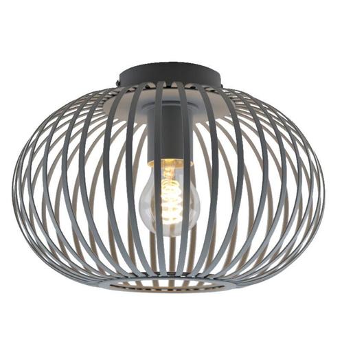 Industriële plafonnière grijs, Lieve, Huis en Inrichting, Lampen | Plafondlampen, Nieuw, Metaal, Ophalen of Verzenden