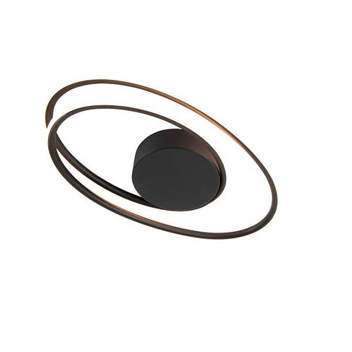 Design plafondlamp zwart incl. LED 3 staps dimbaar - Rowan, Huis en Inrichting, Lampen | Plafondlampen, Nieuw