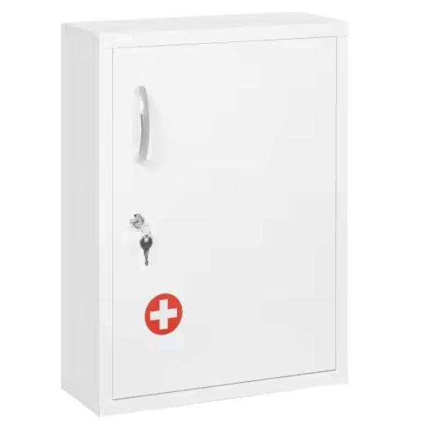 Afsluitbare Medicijnkast – Stalen Wandkast met 3 Vakken, Huis en Inrichting, Kasten | Overige, Nieuw, Verzenden