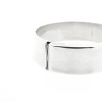 Zilveren brede slavenarmband | Ø 59 mm (zilveren sieraden), Sieraden, Tassen en Uiterlijk, Armbanden, Ophalen of Verzenden, Gebruikt