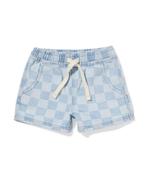 HEMA Baby korte broek ruiten denim, Verzenden, Nieuw