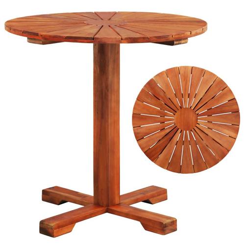 vidaXL Bistrotafel 70x70 cm massief acaciahout, Tuin en Terras, Tuintafels, Nieuw, Hout, Verzenden