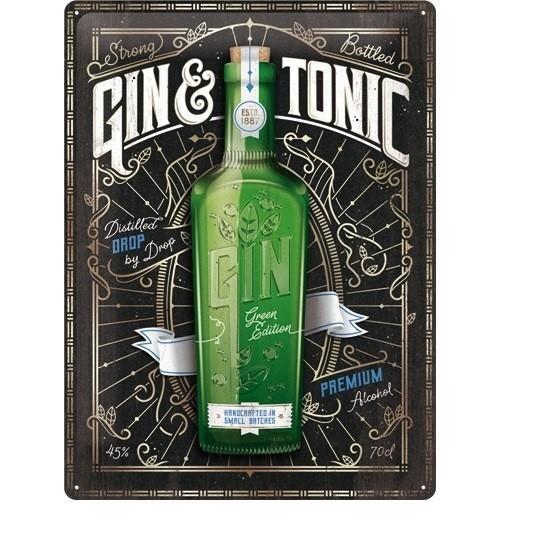 Gin & Tonic reclamebord, Verzamelen, Merken en Reclamevoorwerpen, Nieuw, Ophalen of Verzenden