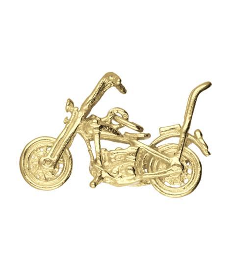 Gouden Amerikaanse Chopper motor kettinghanger, Sieraden, Tassen en Uiterlijk, Kettinghangers, Verzenden
