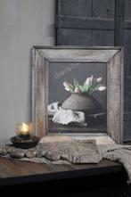 Sober bord Tulpen in kruik met houten lijst 35 x 30 cm, Nieuw, Ophalen of Verzenden