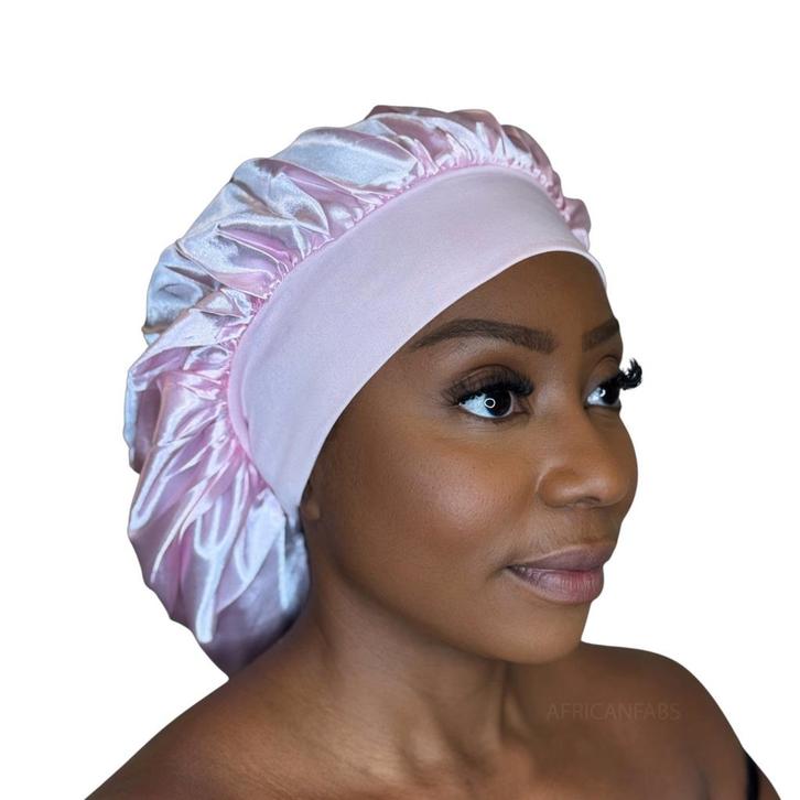 Satijnen Haar Bonnet - Roze (Satijnen Slaapmuts ), Sieraden, Tassen en Uiterlijk, Uiterlijk | Haarverzorging, Nieuw, Ophalen of Verzenden