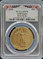 Gouden American Eagle 1 oz 2018 PCGS MS70, Verzenden, Midden-Amerika, Losse munt, Goud