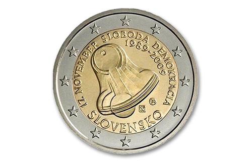 2 euro 20 jaar Vrijheid en Democatie 2009 - Slowakije, Postzegels en Munten, Munten | Europa | Euromunten, Verzenden