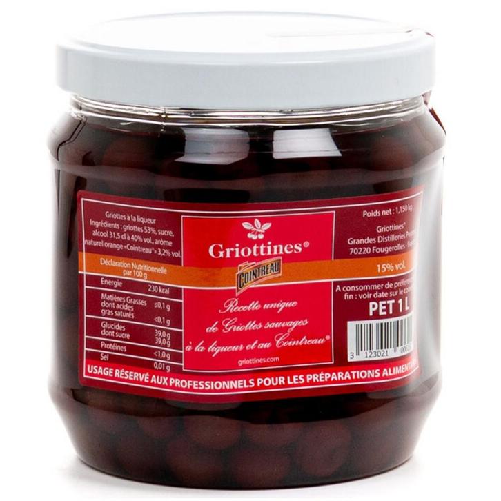 Griottines Cointreau 15% (speciaal voor patisserie) 1 Liter, Hobby en Vrije tijd, Taarten en Cupcakes maken, Nieuw, Verzenden