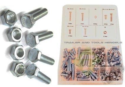 Bout En Moer Assortiment - 125 Delig - Verschillende Maten, Auto diversen, Autogereedschap, Nieuw, Ophalen of Verzenden