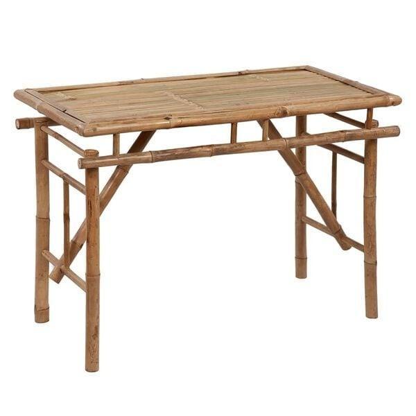 Inklapbare bamboe tafel | Tweedekansje | Binnen & Buiten, Tuin en Terras, Tuintafels, Rechthoekig, Nieuw, Hout, Ophalen of Verzenden
