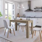 vidaXL Eettafel 120x60x76 cm bewerkt hout sonoma, Huis en Inrichting, Tafels | Eettafels, Verzenden, Nieuw